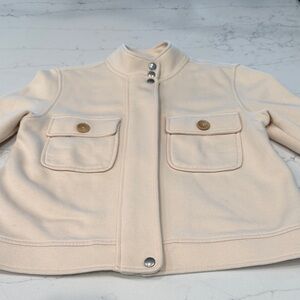 Banana Republic Cream Jacket with Button Accents